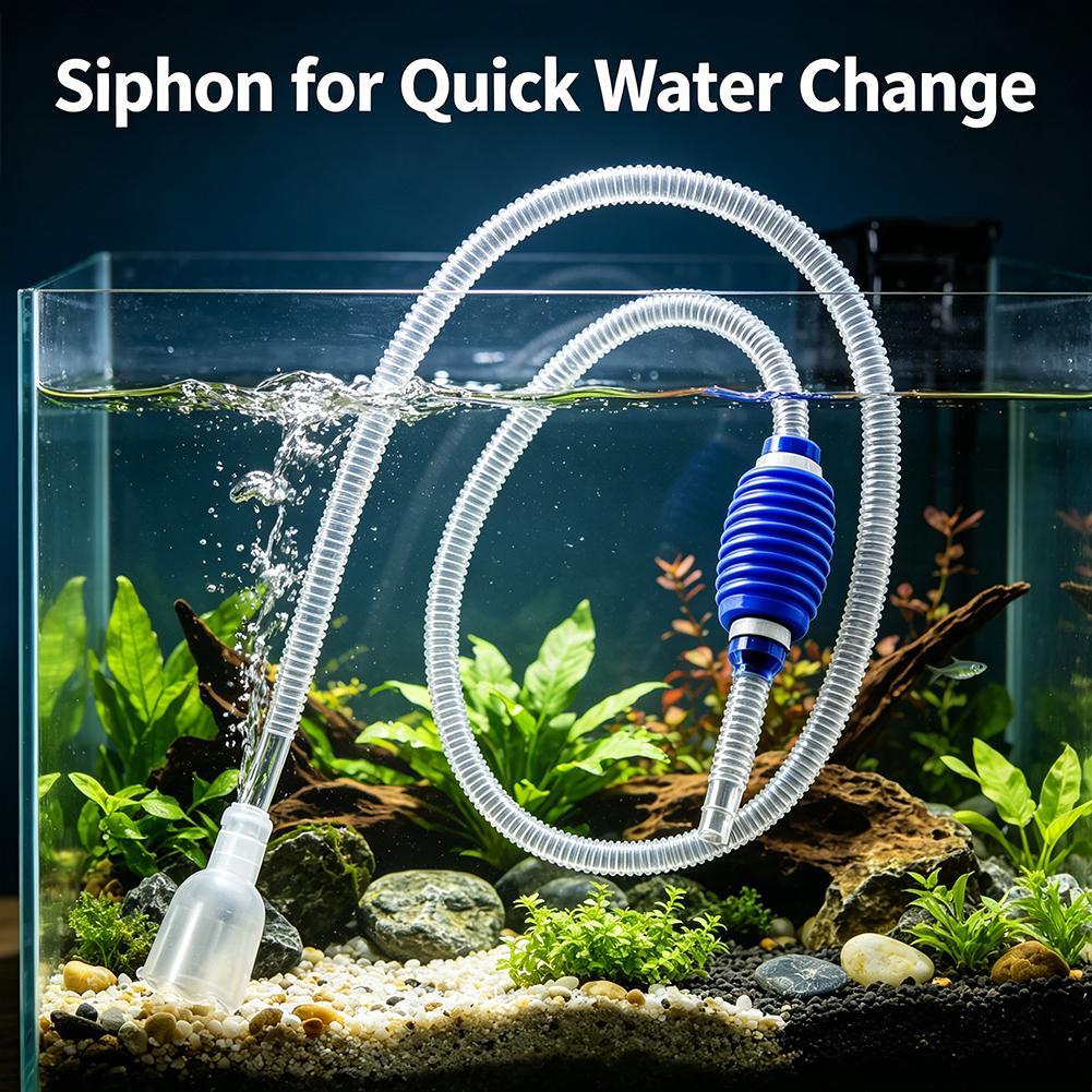 Planted Aquarium Cleaning Kit - เครื่องดูดกรวดในตู้ปลา ชุดปั๊มดูดน้ำแบบมือ ชุดเปลี่ยนน้ำอย่างรวดเร็ว หัวกรอง หัวฉีด เครื่องมือทำความสะอาดตู้ปลา