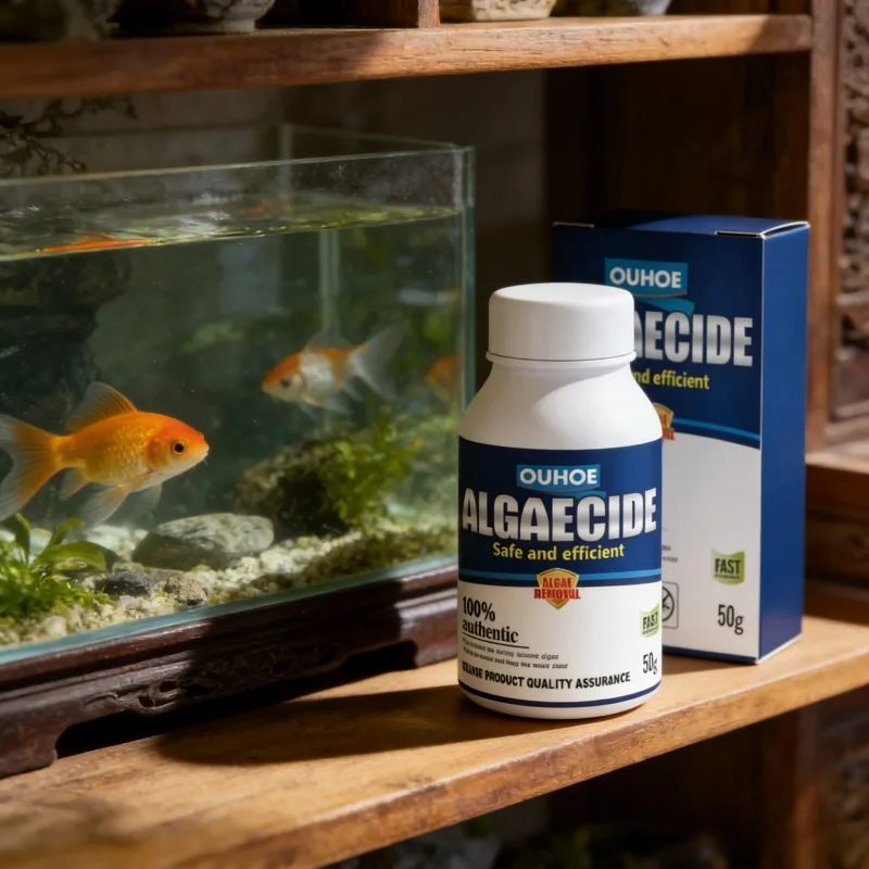 Aquarium Plant Delivery - สารกำจัดสาหร่ายประสิทธิภาพสูง 50 กรัม สำหรับควบคุมสาหร่ายและตะไคร่น้ำในบ่อปลา ลดน้ำเขียว ทำให้น้ำใส