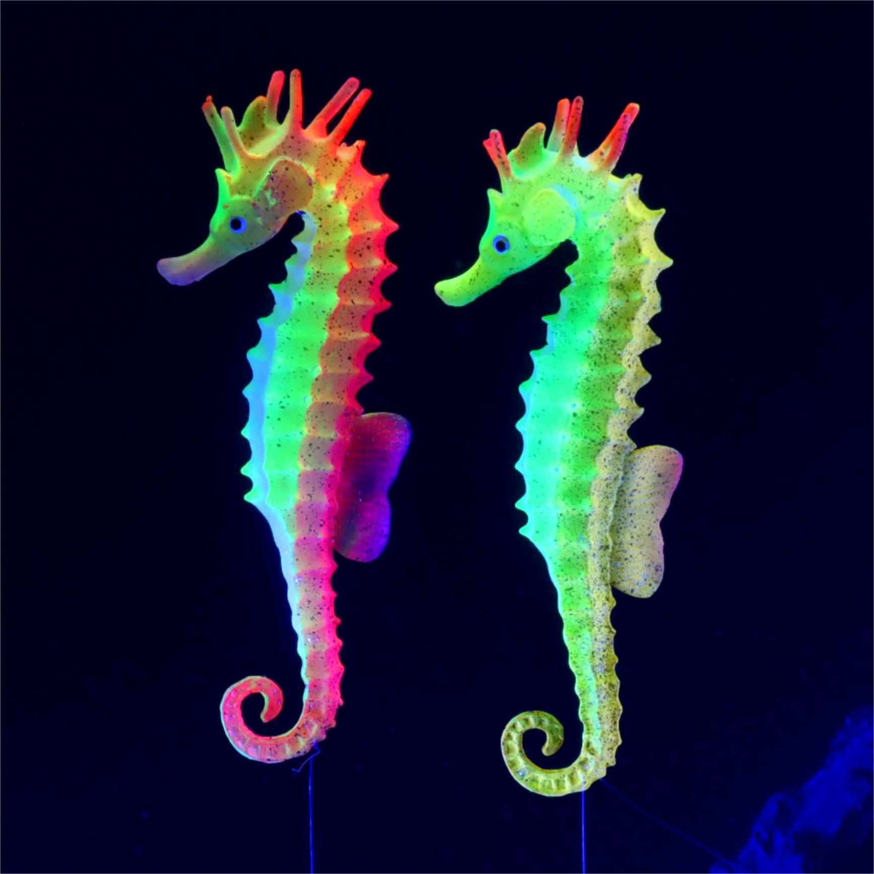 Aquarium Plant Gel - 1 PC ตกแต่งถังปลาเรืองแสงประดิษฐ์ม้าทะเล-สมจริงซิลิโคน Aquarium เครื่องประดับ-สร้างใต้น้ํา W