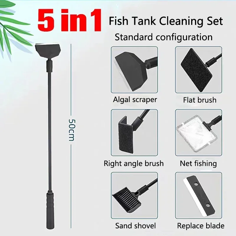 Planted Aquarium Cleaning Kit - Aquarium Fish Tanks ทําความสะอาดชุดเครื่องมือสาหร่ายชุดทําความสะอาดถัง Aquarium Cleaner