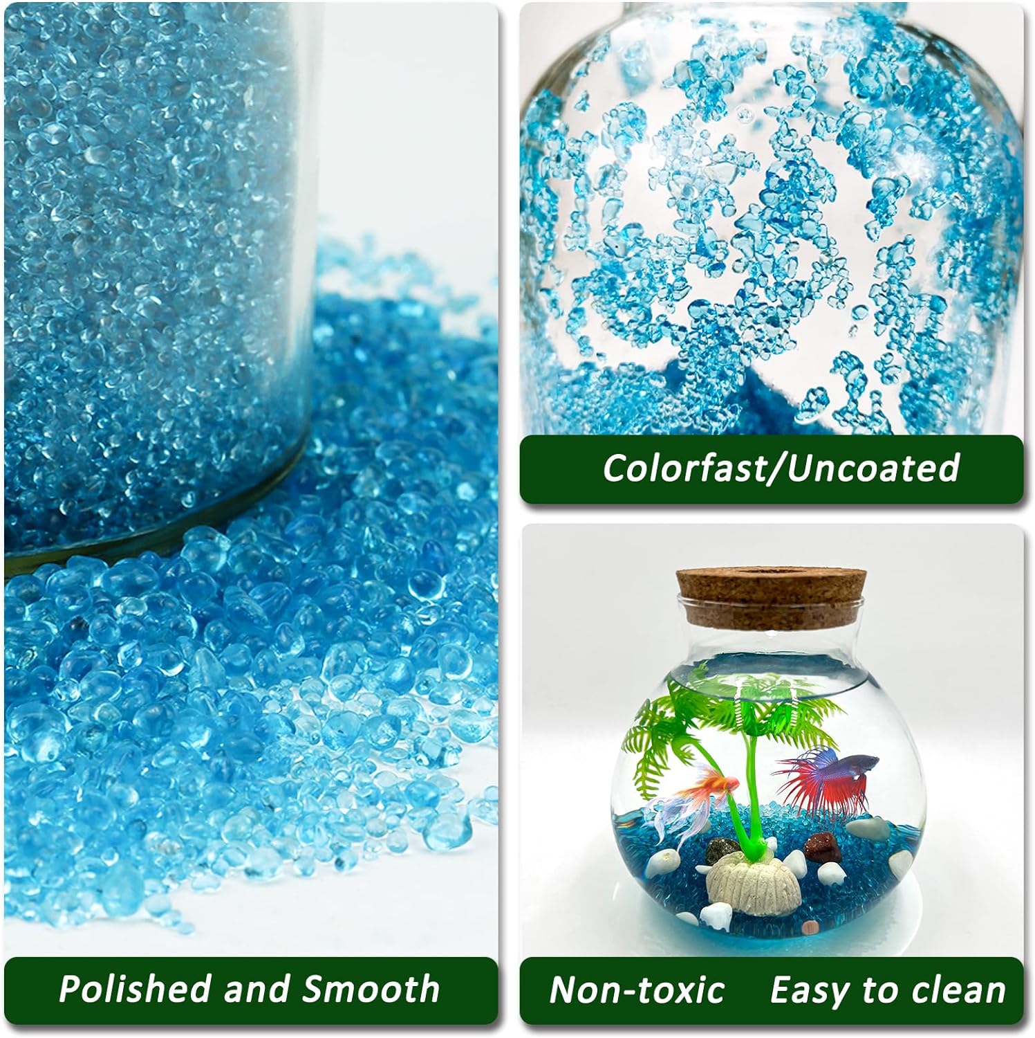 500g Aquarium ตกแต่งหินคริสตัล - Aquarium Sand White บทวิจารณ์และราคา